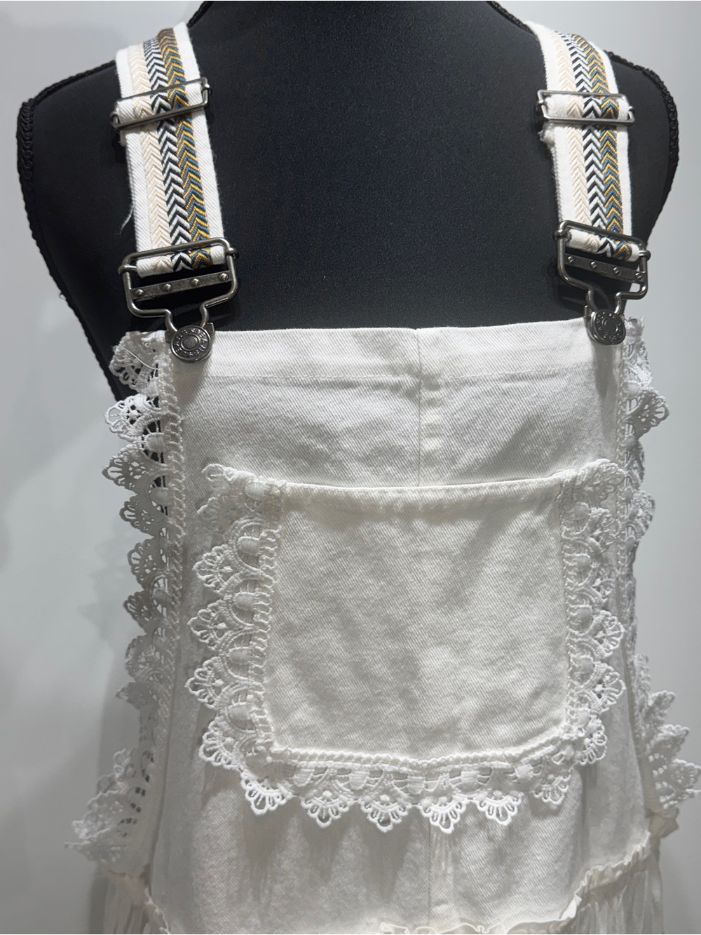Blue Velvet NWT White Lace Overall Maxi Dress Medium - Picture 5 of 16